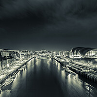 Buy canvas prints of The Tyne River at Night by Les Hopkinson