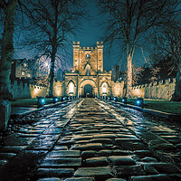 Buy canvas prints of Durham University Entrance by Les Hopkinson