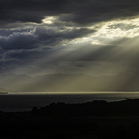 Buy canvas prints of Ship in the sunrays by Andy Beattie