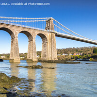 Buy canvas prints of Menai Suspension Bridge, North Wales by Colin & Linda McKie