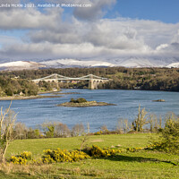 Buy canvas prints of Menai Strait and Suspension Bridge, Anglesey by Colin & Linda McKie