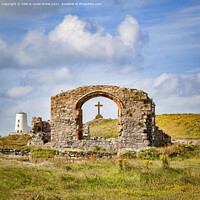 Buy canvas prints of  Church of St Dwynwy, Llanddwyn Island by Colin & Linda McKie