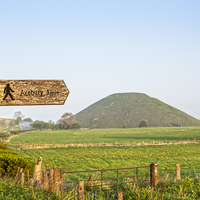 Buy canvas prints of Footpath Signpost to Avebury, Near Silbury Hill by Colin & Linda McKie
