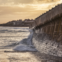 Buy canvas prints of Sea Wall, Bridlington by Colin & Linda McKie