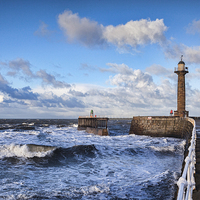 Buy canvas prints of Bright Winter Day at Whitby, North Yorkshire by Colin & Linda McKie