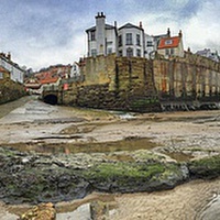 Buy canvas prints of  Robin Hood's Bay Panorama by Colin & Linda McKie