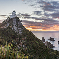 Buy canvas prints of Sunrise Panorama at Nugget Point by Colin & Linda McKie