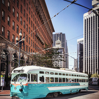 Buy canvas prints of Vintage Streetcar, San Francisco 3 by Colin & Linda McKie