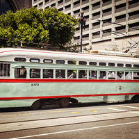 Buy canvas prints of Vintage Streetcar, San Francisco 4 by Colin & Linda McKie
