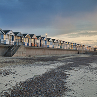 Buy canvas prints of Beach Huts, Southwold at Sunrise 2 by Colin & Linda McKie