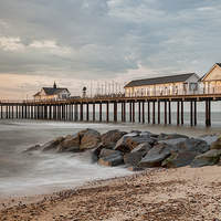 Buy canvas prints of  Southwold Pier at Dawn 1 by Colin & Linda McKie