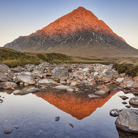 Buy canvas prints of First Light on Buachaille Etive Mor by Colin & Linda McKie