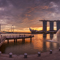 Buy canvas prints of Sunrise Singapore by Colin & Linda McKie