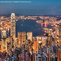 Buy canvas prints of Hong Kong Evening by Colin & Linda McKie