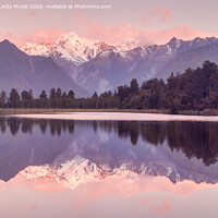 Buy canvas prints of New Zealand Alps from Lake Matheson by Colin & Linda McKie