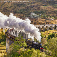 Buy canvas prints of The Jacobite at Glenfinnan Viaduct by Colin & Linda McKie