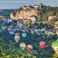 Buy canvas prints of Hot Air Balloons at Rocamadour by Colin & Linda McKie