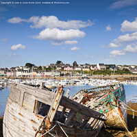 Buy canvas prints of Derelict Fishing Boats, Camaret-sur-Mer by Colin & Linda McKie