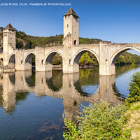 Buy canvas prints of Pont Valentre and River Lot by Colin & Linda McKie