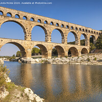 Buy canvas prints of Pont du Gard Roman Aqueduct by Colin & Linda McKie