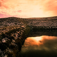 Buy canvas prints of BE0022W - Withens Clough Reservoir - Wide by Robin Cunningham