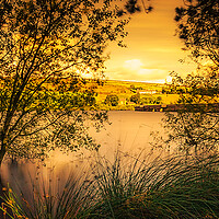Buy canvas prints of BE0015P - Baitings Reservoir - Panorama by Robin Cunningham