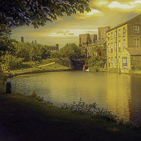 Buy canvas prints of RC0001S - Sowerby Bridge...Gold Edition - Standard by Robin Cunningham