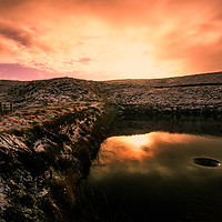 Buy canvas prints of BE0022S - Withens Clough Reservoir - Standard by Robin Cunningham