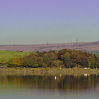 Buy canvas prints of HL0005P - Hollingworth Lake - Panorama by Robin Cunningham