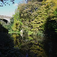 Buy canvas prints of Water of Leith and Belford Rd. Bridge by James Wood