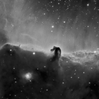 Buy canvas prints of  Horsehead Nebula in Black and White by Ian Aiken