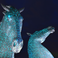 Buy canvas prints of The Kelpies by Andy Scott - Falkirk, Scotland by Ann McGrath