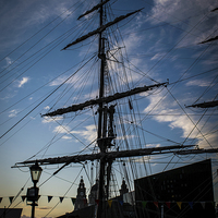 Buy canvas prints of Tallship and Liverpool by Mark  Whitehead