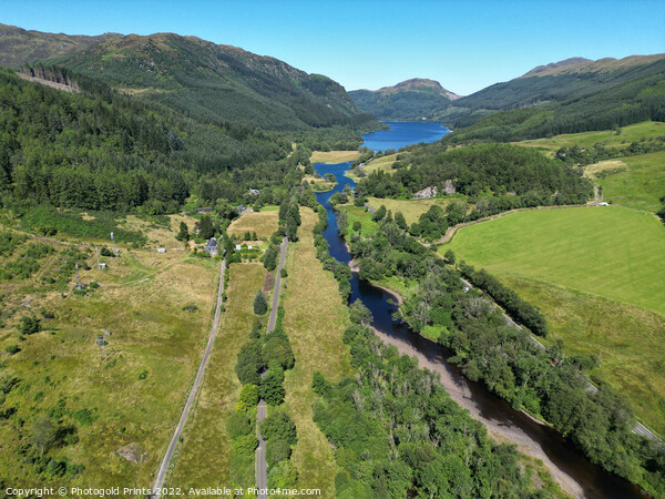 Loch Lubnaig aerial Scotland Picture Board by Photogold Prints