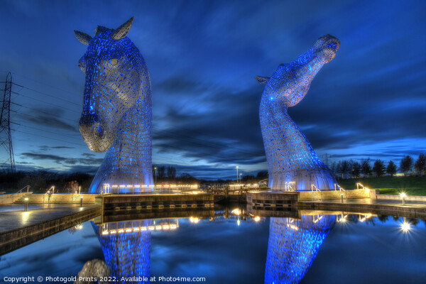 the Kelpies, the Helix, Falkirk , Scotland Picture Board by Photogold Prints