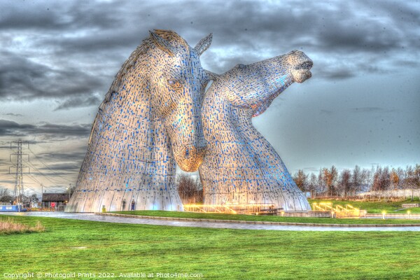 the Kelpies, the Helix, Falkirk , Scotland  Picture Board by Photogold Prints