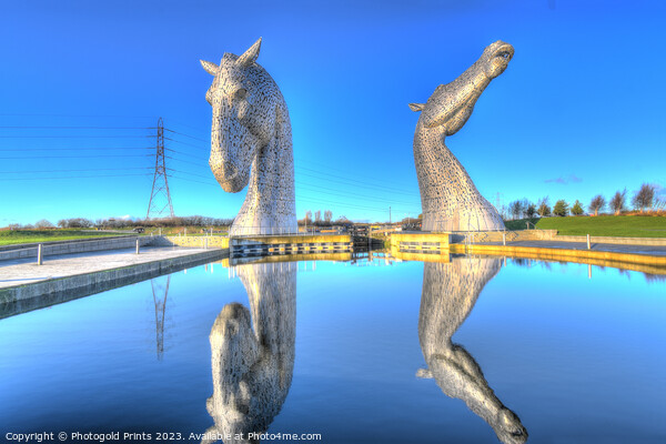 the Kelpies reflections  , Helix park, Falkirk HDR Picture Board by Photogold Prints