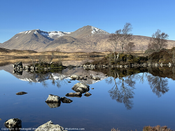Black  Mount and Loch Tulla reflection  , summer in the Highlands of Scotland Picture Board by Photogold Prints