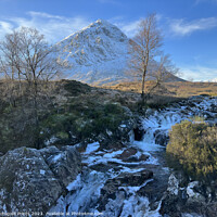 Buy canvas prints of snowy Buachaille Etive Mor , winter in the Highlands of Scotland by Photogold Prints