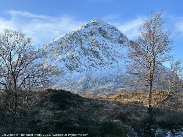 snowy Buachaille Etive Mor , winter in the Highlands of Scotland Picture Board by Photogold Prints