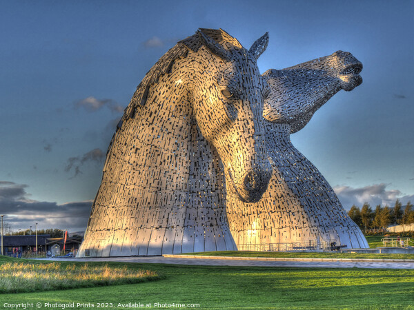 the Kelpies, Helix park, Falkirk HDR Picture Board by Photogold Prints
