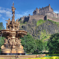 Buy canvas prints of Edinburgh Castle on the rocks by Photogold Prints