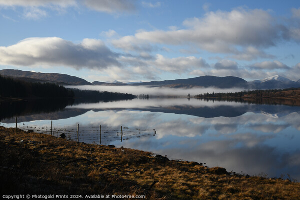 misty Loch Tulla  in winter  ,  the Highlands of Scotland  Picture Board by Photogold Prints