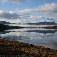 Buy canvas prints of misty Loch Tulla  in winter  ,  the Highlands of Scotland  by Photogold Prints