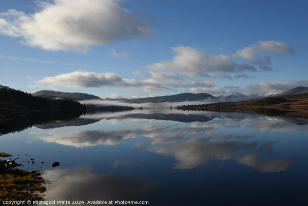 misty Loch Tulla in the winter, the Highlands, Scotland Picture Board by Photogold Prints
