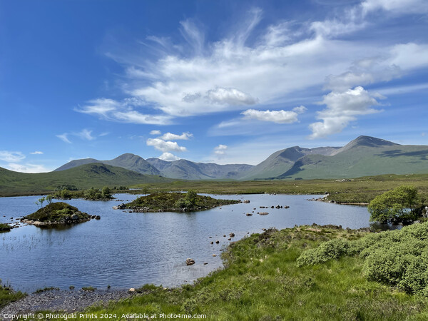Black Mount and Loch Nah Achlaise , the Highlands of Scotland Picture Board by Photogold Prints