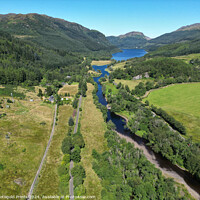 Buy canvas prints of Loch Lubnaig from the air by Photogold Prints