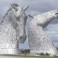 Buy canvas prints of the Kelpies in Helix Park by Photogold Prints