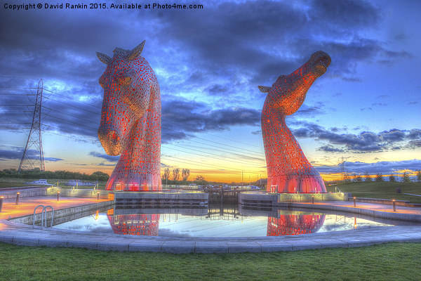 the Kelpies at sunset Picture Board by Photogold Prints