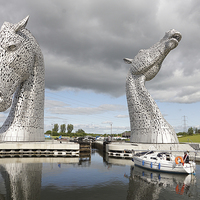 Buy canvas prints of The Kelpies sculptures  by Photogold Prints